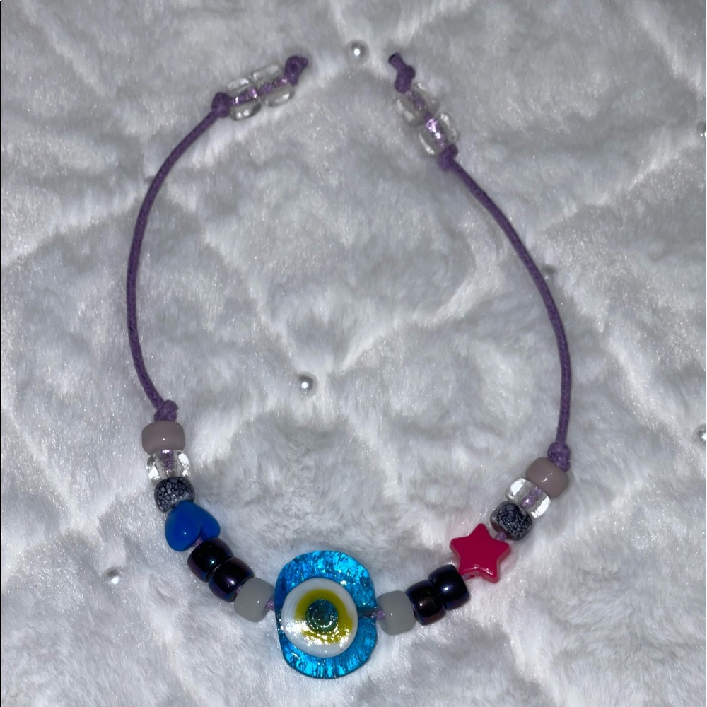 Evil eye hand made glass bracelet